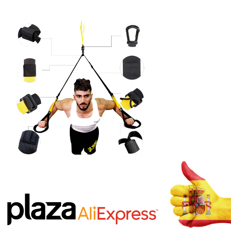 La force des bandes de Fitness ceinture pendentif d'entraînement gym suspension exercice corde extensible sangles élastiques