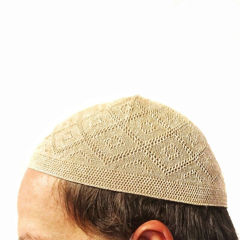 12 stücke Männer Muslimischen Gebet Hüte Großhandel Baumwolle Stricken Hüte männer Schädel Kappe Muslim Islamischen Gebet Hut Kopf Solide casual 02