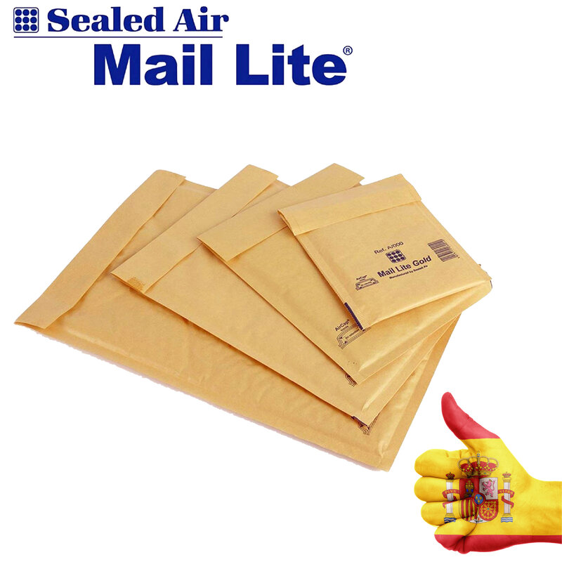 MailLite®Caixa 100 envelope estofando marron bolha forrado sacos de papel saco de correio envelope saco kraft escolher a sua medida
