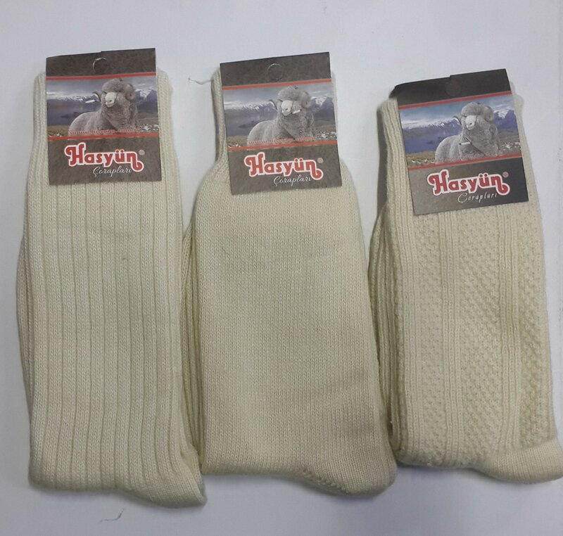 Men's Wool Socks Set, Lamb Wool Certified Natural Thermal Real Merino Wool 4 pairs of seamless lamb wool men's socks