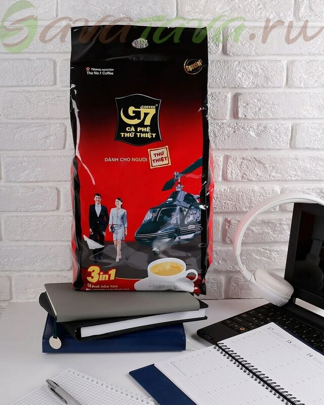 Вьетнамский Растворимый Кофе G7 "3 В 1" (Trung Nguyen) 100пак. 1600г