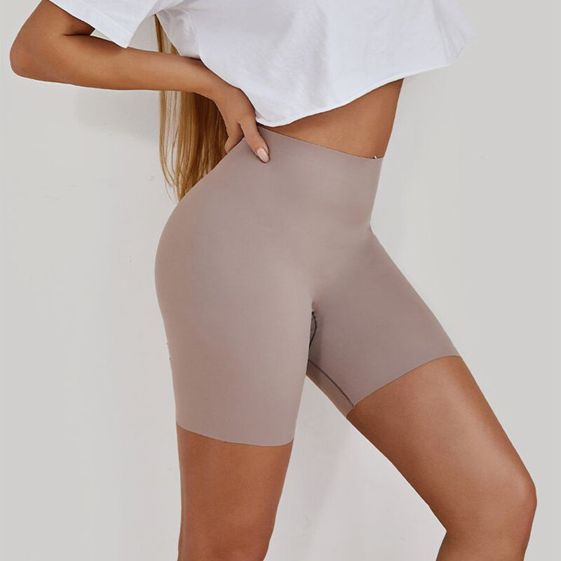 Бесшовные Спортивные шорты Flarixa, женские трусики с высокой талией, защитные брюки для живота и бедер, облегающее нижнее белье, брифы