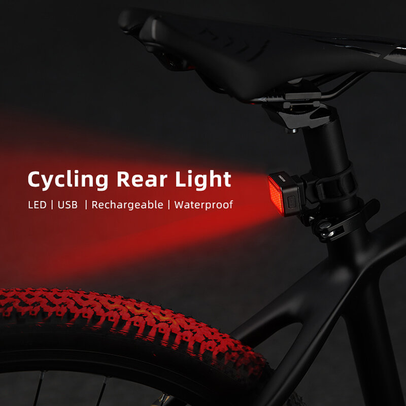 KINGSEVEN Fahrrad Licht 5 Modi Fahrrad Rücklicht MTB Sicherheit Warnung Rücklicht Wasserdicht Reiten Taschenlampe Bike Zubehör