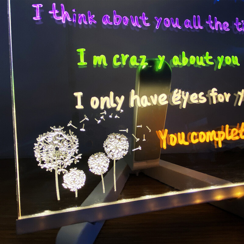 Kids Warm Licht Lichtgevende Tekentafel Graffiti Tablet Draw Magic Light-Fun Met Fluorescerende Pen Educatief Speelgoed Voor Kinderen