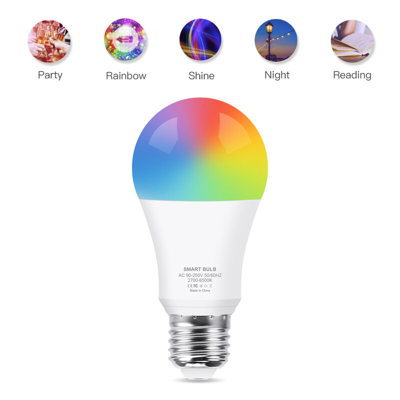 Tuya Zigbee 3.0 LED Bulb E27 E26 Light Lamp RGB CW Dimmable Work with H*ue Alexa Google Home Assistant Automation Smart Life