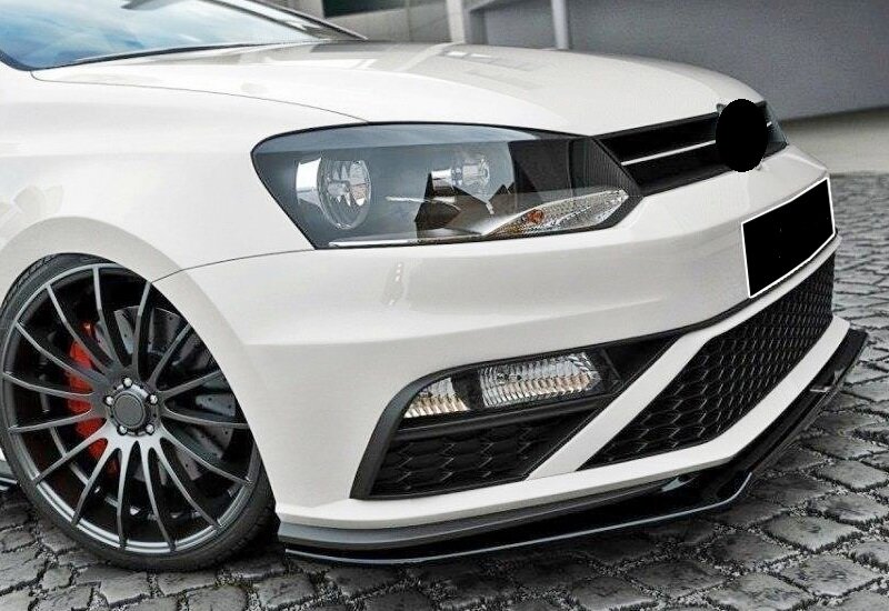 Max Design Front Splitter For VW Polo 2009-2017 car accessories splitter spoiler diffuser car tuning  side skirts wing