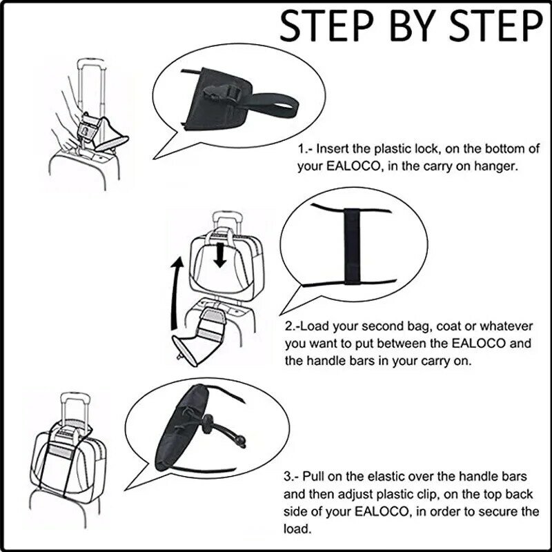 กระเป๋า Bungee กระเป๋าเดินทางสายรัดน้ำหนักเบาและยืดหยุ่นสำหรับ Extra กระเป๋าเดินทางเข็มขัดปรับอุปกรณ์เสริม