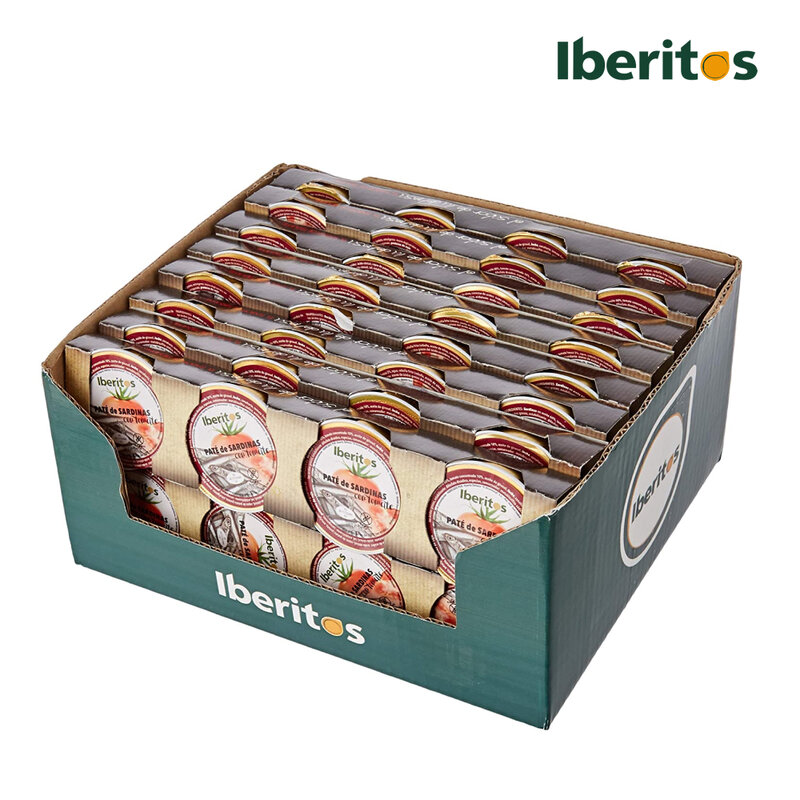 16 กล่องแพ็ค 4x25g IBERITOS sardine สูตรมะเขือเทศ