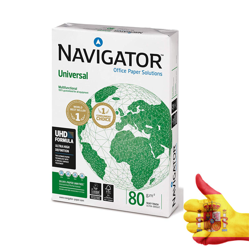 PAPER White PHOTOCOPIER NAVIGATOR DIN A4 80 GRAMS PAPER MULTI PURPOSE INK-JET AND LASER-PACK 500 SHEETS