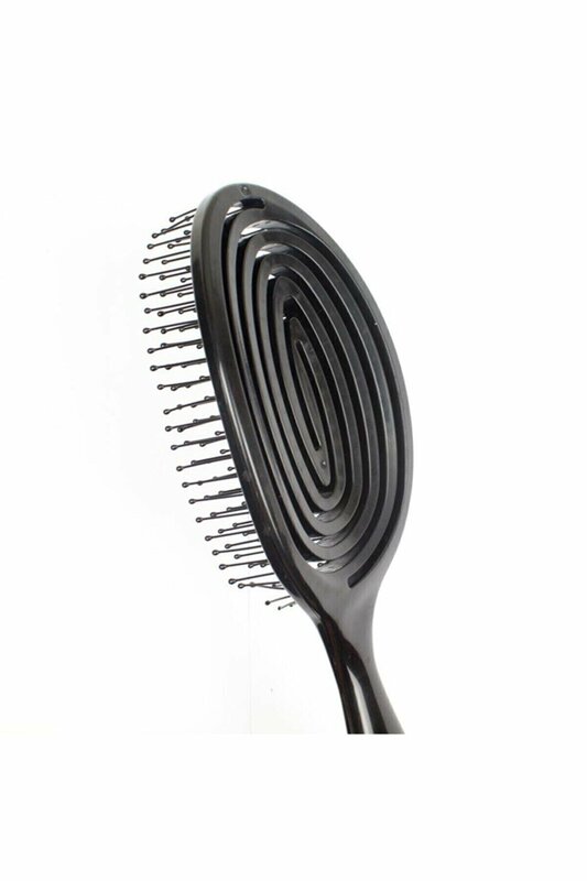 Nascita profissional escova de cabelo tridimensional preto 05
