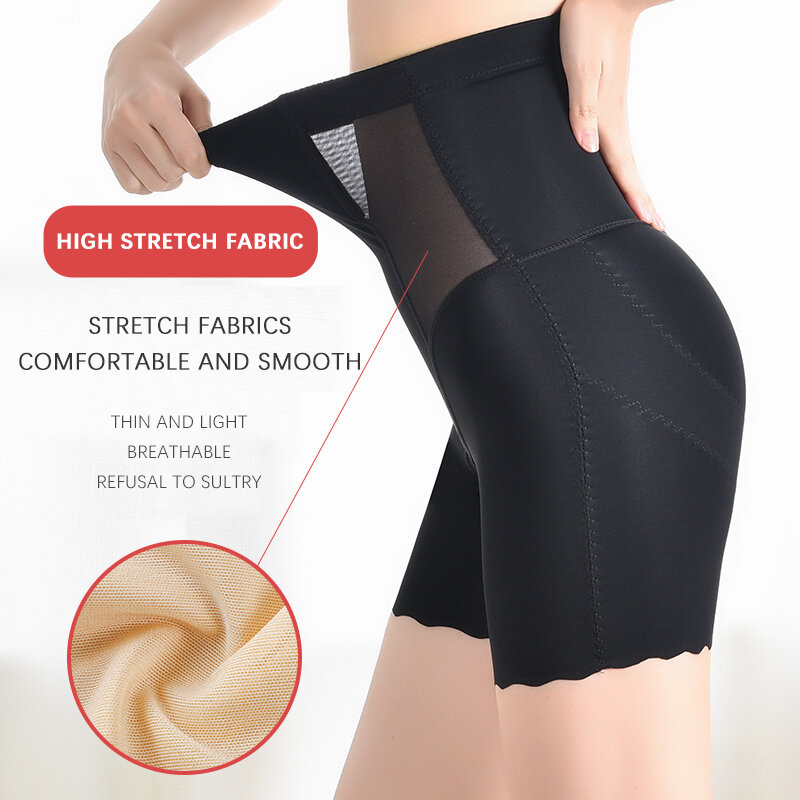 Flarixa 3ใน1กางเกงขาสั้นความปลอดภัยชุดชั้นใน Shaper สูงเอวท้องแบนกางเกงผู้หญิง Slim Hip Lift หญิงนักมวยกางเกงขาสั้น