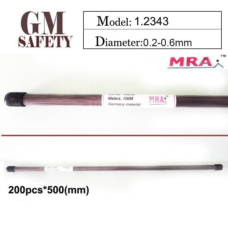 Soudure Laser MRA 1.2343 de fils à souder 0.2/0.3/0.4/0.5/0.6mm matériel de remplissage 200 pièces dans 1 Tube B012231