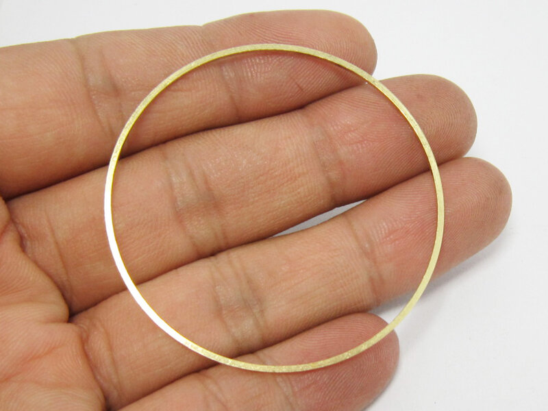 30 pezzi di fascino del cerchio rotondo, connettore dell'orecchino, fascino del cerchio in ottone, 50x1mm, risultati dell'orecchino, creazione di gioielli-R573