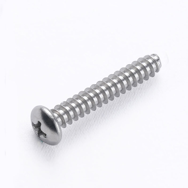 Lalang 304 Sekrup Phillips Cross Round Head Flat Tail Screw Self-Tapping Screw Wood Screw Fastener