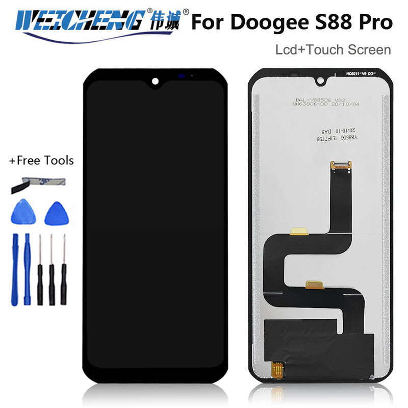 Pantalla LCD para Doogee S88 Plus, montaje de digitalizador con pantalla táctil, reparación de pantalla LCD para Doogee S88 Pro