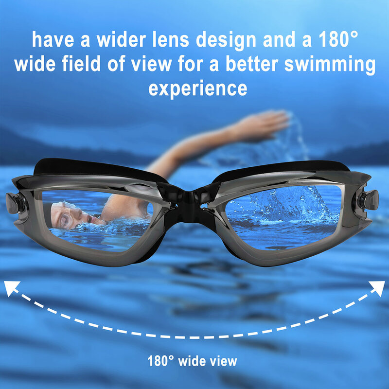 JSJM جديد المهنية الكبار مكافحة الضباب UV حماية عدسة الرجال النساء نظارات الوقاية للسباحة مقاوم للماء سوار للمعصم قابل للتعديل من السيليكون السباحة نظارات