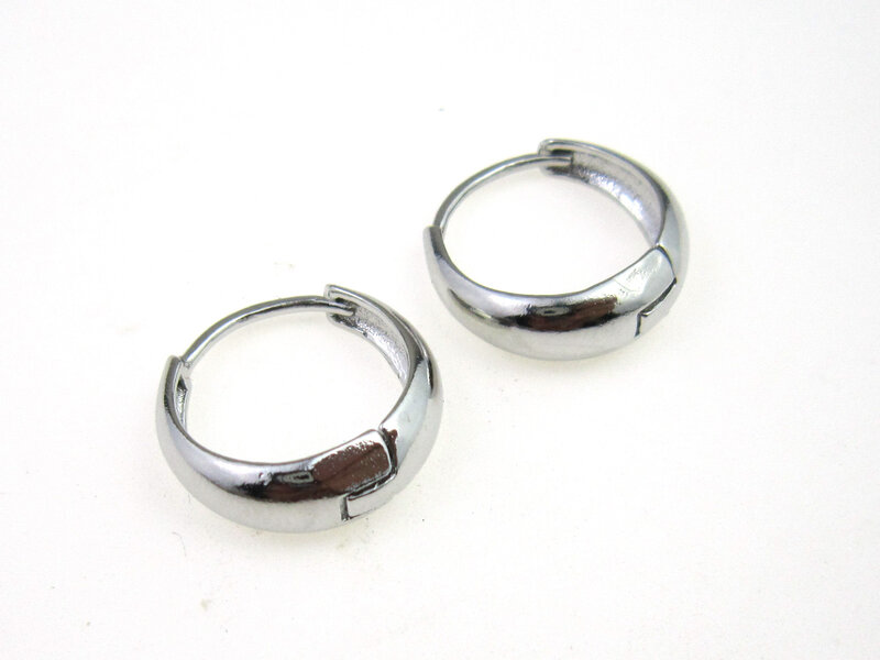 Pendientes de aro redondos de 6 piezas, accesorio circular de latón de 16,4x6mm, ganchos minimalistas para la oreja del cartílago, suministros para hacer joyas RP030