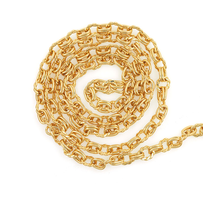 Ouro helix torção torção corrente fio liso chique corrente adequado para diy jóias fazendo suprimentos por atacado a granel