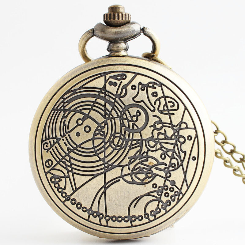 Relojes de bolsillo con colgante de cadena y Charm de bronce Retro Para hombre y mujer, pulsera de mano masculina con diseño de Romantismo, estilo Steampunk