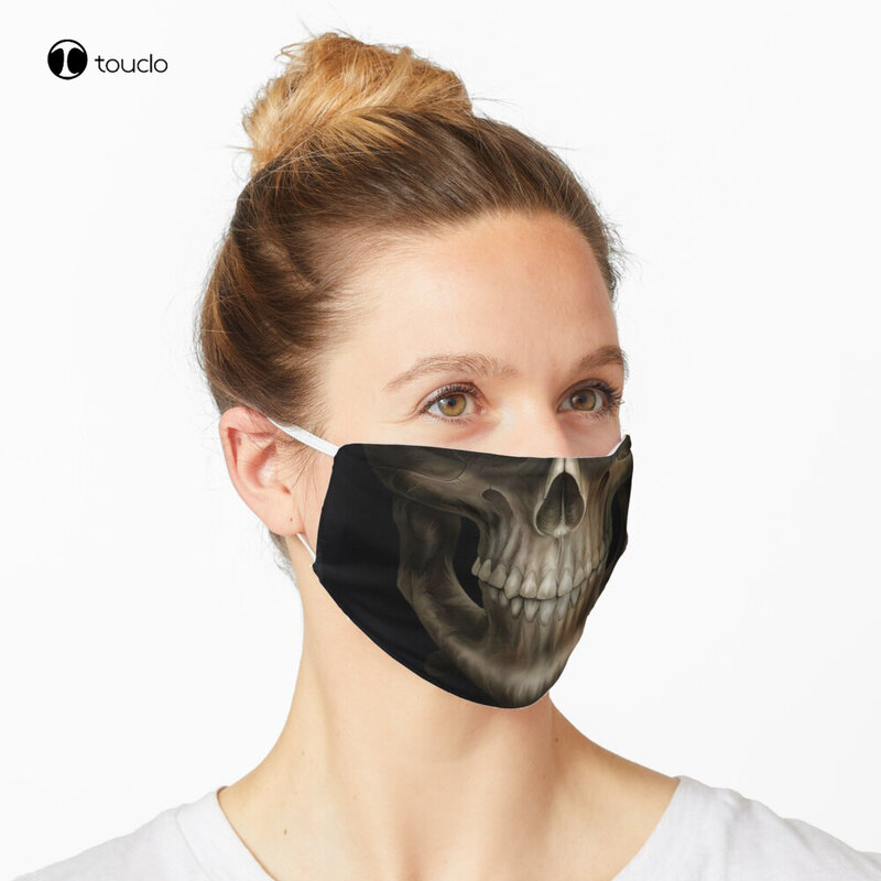 Reaper-mascarilla de Calavera, máscara facial con filtro, de bolsillo, reutilizable, lavable