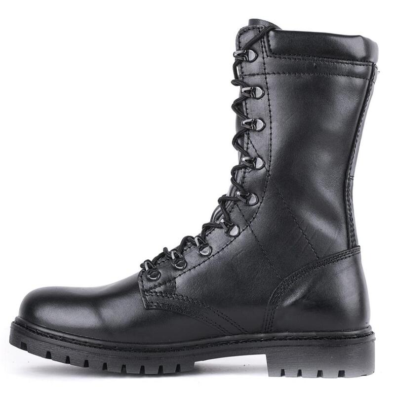 Demiseason buty do kostki ze skóry naturalnej wojskowe płaskie wysokie buty sznurowane buty męskie 5003/1 WA