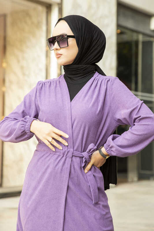 Cintura com cinto hijab kimono cardigan das mulheres topos e blusas abaya streetwear mulheres topos inverno 2022 longa camisa muçulmana outfit coágulo