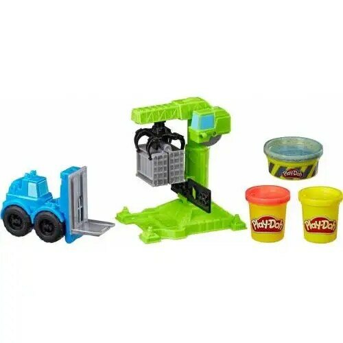 Play-Doh gru e carrello elevatore per lavori duri