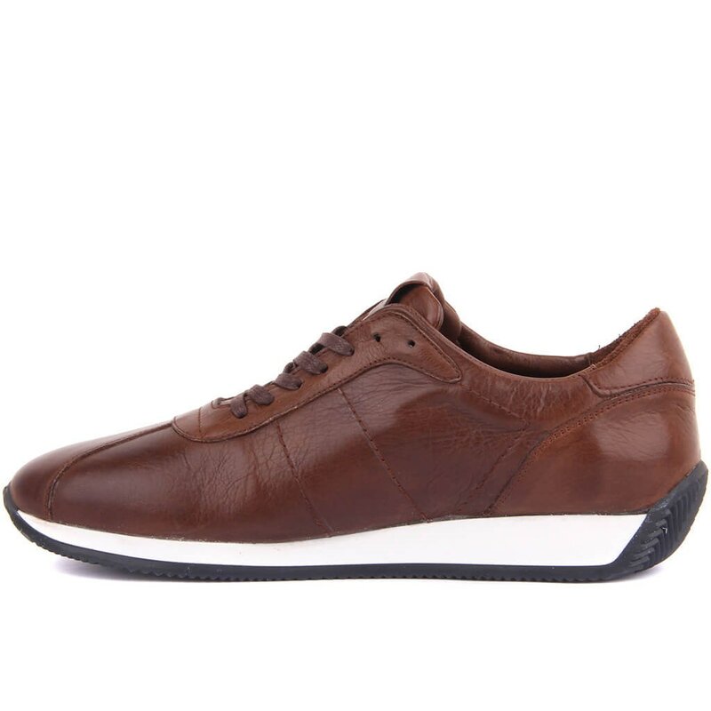Sail lakers-tênis casual masculino de couro legítimo, sapato com cadarço, casual, moda diária, sapatos baixos para caminhada