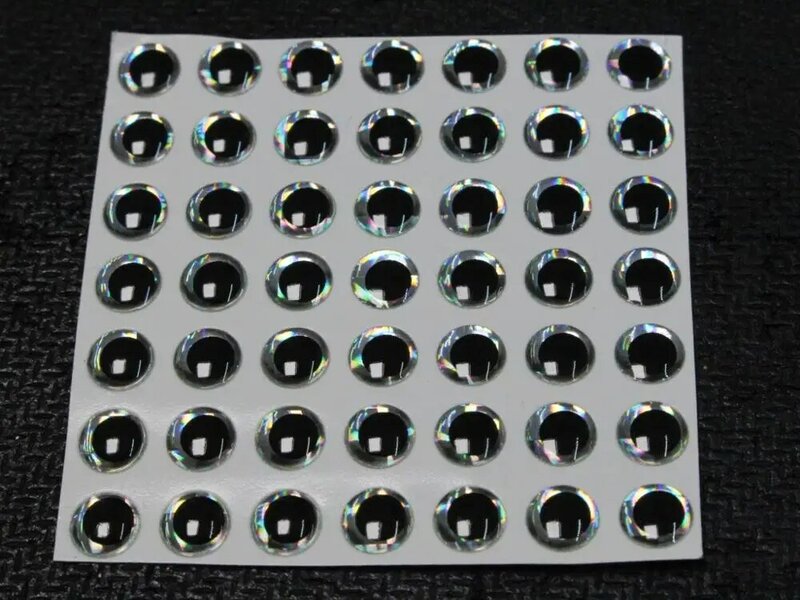 WLure 3D 실버 블랙 하드 낚시 눈, 블랭크 루어용, 다양한 크기 선택, 낚시 태클 UPES용, 4mm, 5mm, 6mm, 7mm, 8mm, 9mm