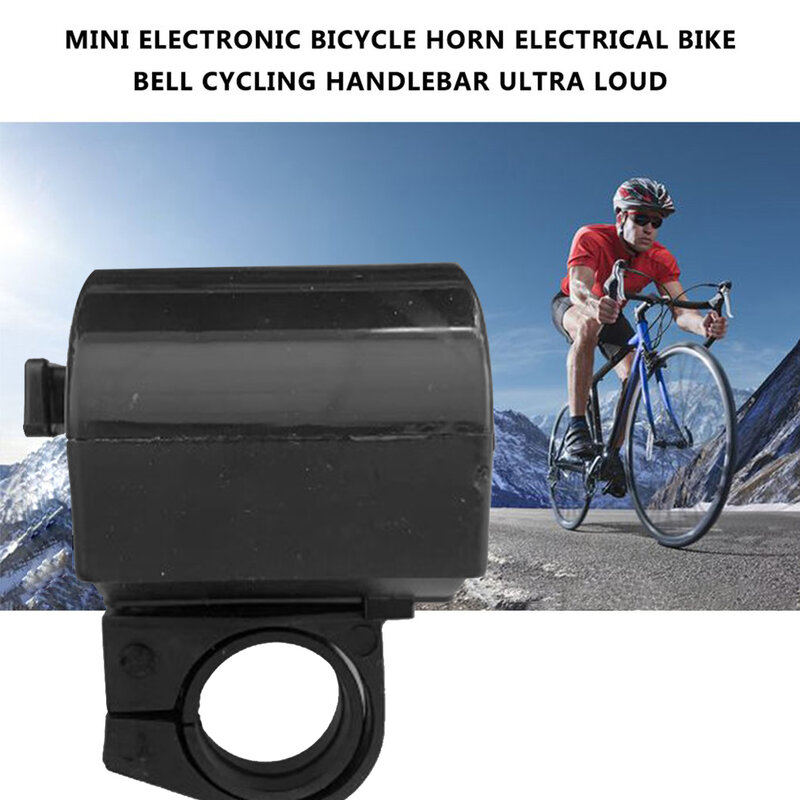 Mini Electronic Bicycle Horn Electrical Bike Bell Cycling Handlebar Ultra Loud Alarm Ring Battery Powered 360 Degree Rotating
