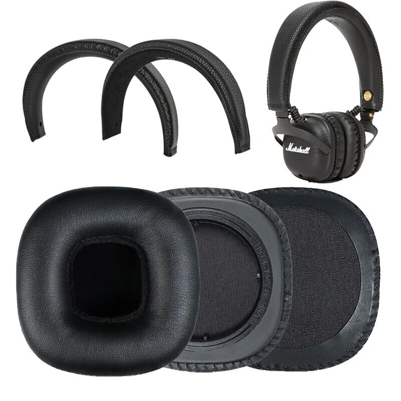 Almohadillas para los oídos, esponja de espuma suave, cojín de repuesto para Marshall MID ANC, Auriculares Bluetooth