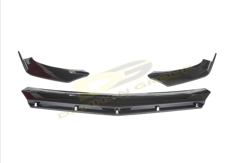 Ford Tourneo / Courier 2014ด้านหน้า Lip / Splitter 3ชิ้น Gloss เปียโนพลาสติกสีดำใบมีดด้านหน้าสปอยเลอร์ปีกฟอร์ดชุด