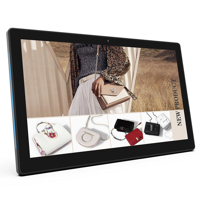 15.6 Inch Android Poe Touch Screen Display 1920*1080 Wandmontage In Wit/Zwart Met Led Indicator, vesa, Wifi, Ethernet.