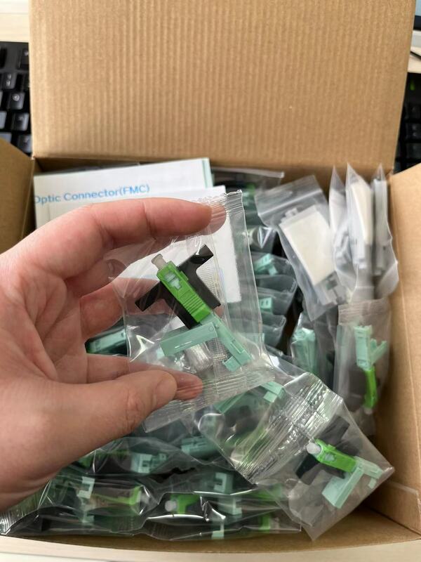 Yixton 50/100/200 PCS 53MM SC APC Fast Connector Field Connector SM FTTH Optical Fiber connector 53mm apc free shipping