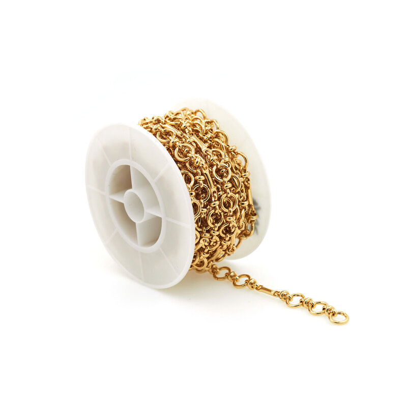 Мужская позолоченная свободная цепочка для женщин самодельный браслет ожерелье материалы для изготовления ювелирных изделий о-образная полуготовая цепочка