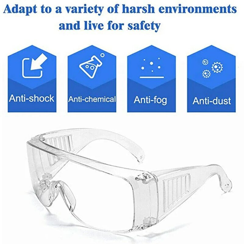 Safety Goggles Anti-Sneeze Liquid Motorcycle Eye Protection Anti-Droplets Work Goggles Windproof Lab Glasses Clear Lens