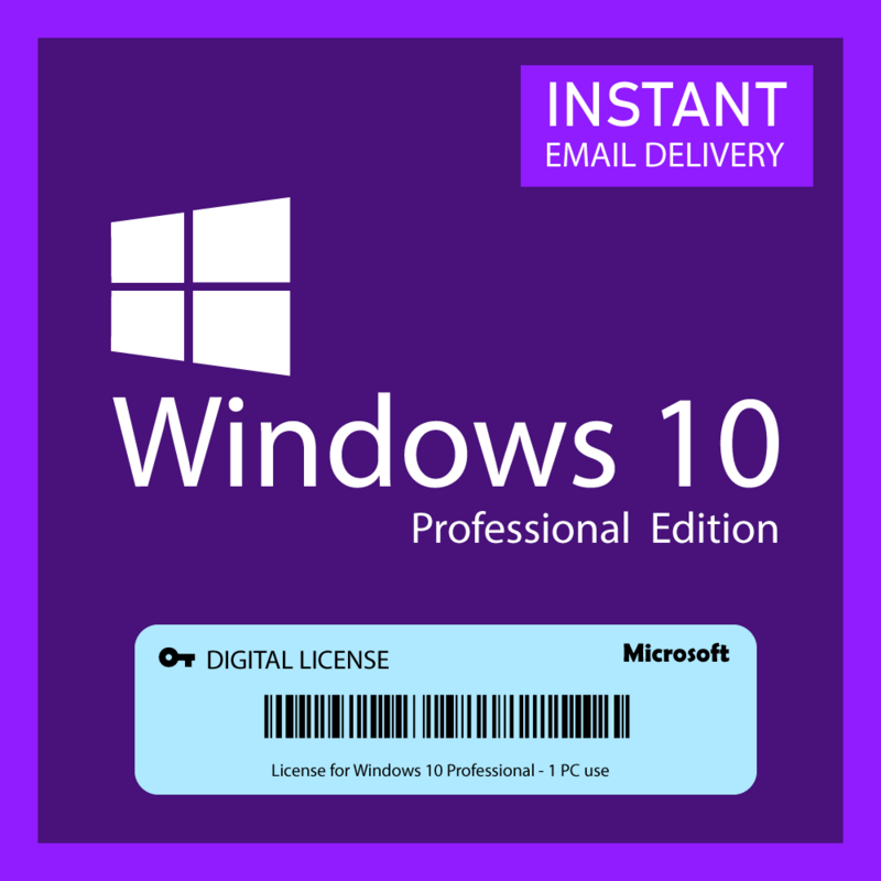 Microsoft Windows 10 PRO Professional Genuine License KEY - Instant Delivery 5 minute