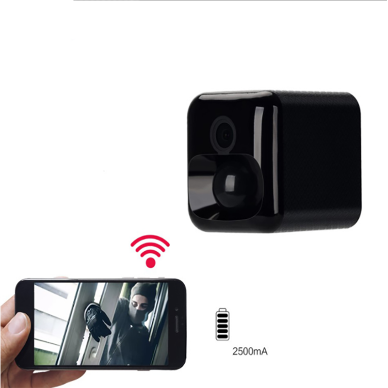 보안 야간 투시경 미니 캠 와이파이 1080P HD 카메라, 충전식 배터리 무선