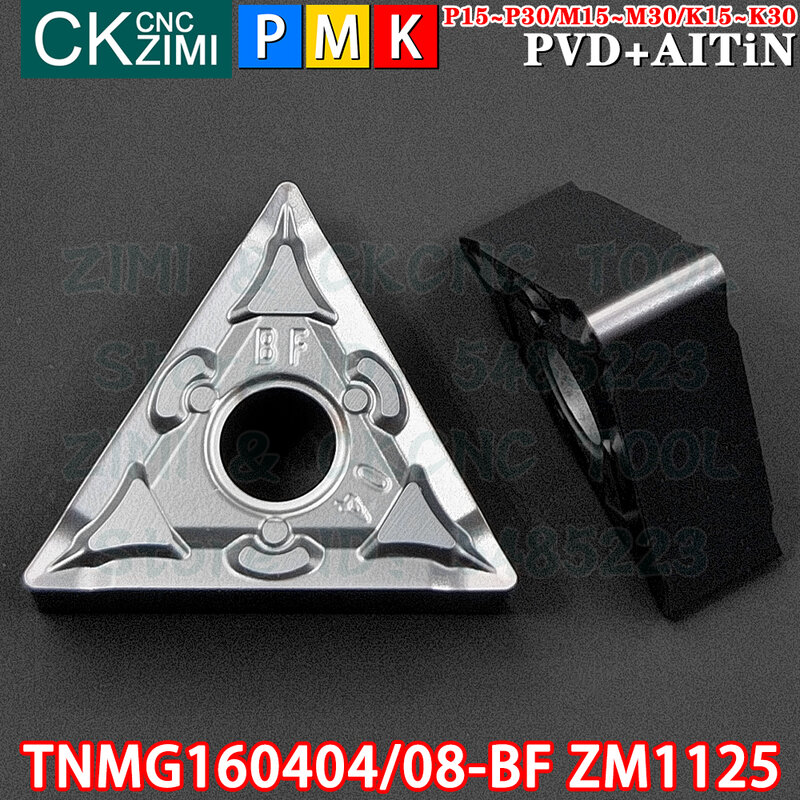 TNMG160404-BF ZM1125 TNMG160408-BF ZM1125 Carbide Inserts External Turning Inserts Tool TNMG CNC metal lathe Turning cutter tool