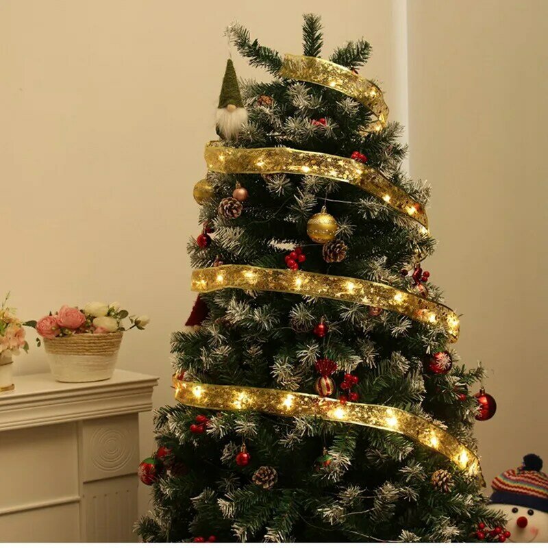 Guirnalda de luces LED para árbol de Navidad, lámpara de decoración del hogar para Navidad, regalos de Año Nuevo, 5M
