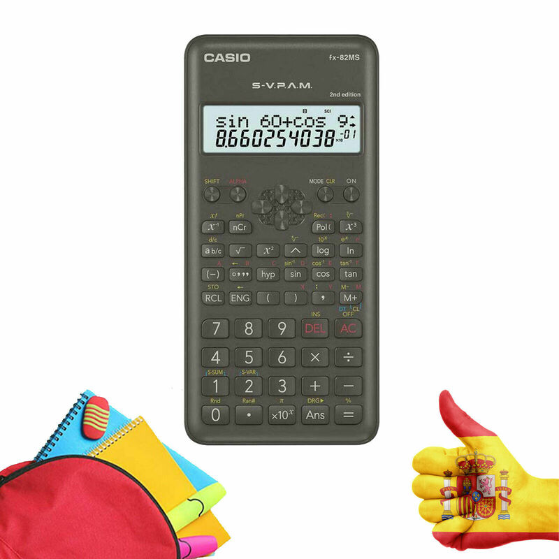 Calculadora CASIO FX-82MS2 estudiante de escuela media química matemáticas sáb/AP examen calculadora cientifica niños Ciencia