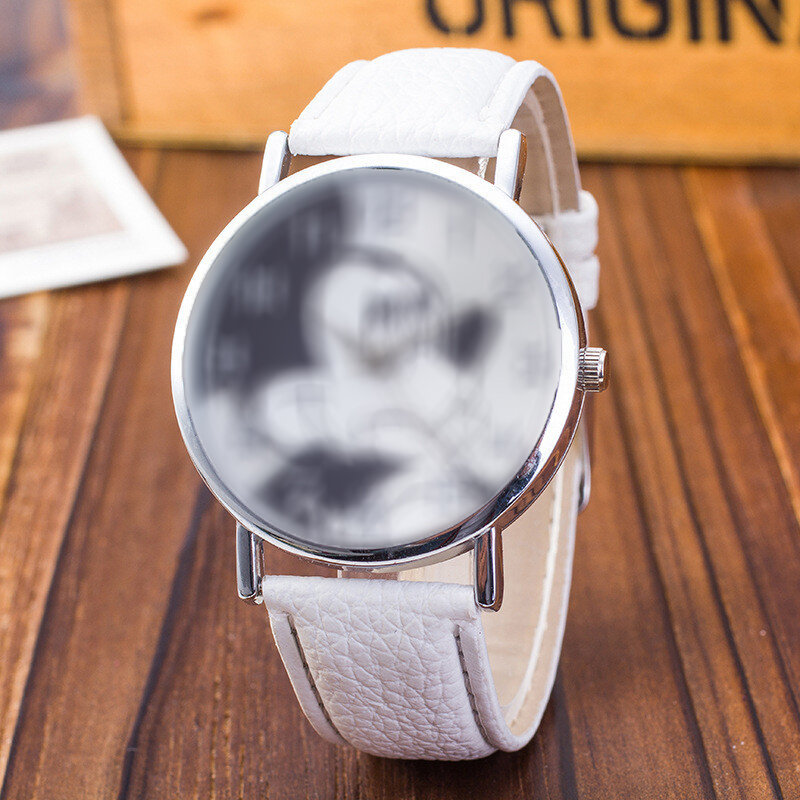 Nuevo reloj de mujer con diseño de animales lindos relojes de cuarzo de moda reloj de cuero con dibujos animados para niñas reloj de pulsera para niños reloj femenino