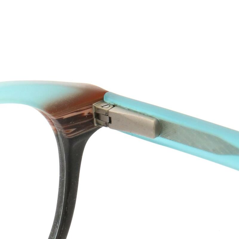 Moldura redonda para homens e mulheres, óculos ópticos, óculos acetato Rx, óculos listrados azuis, vintage retrô, grão de madeira