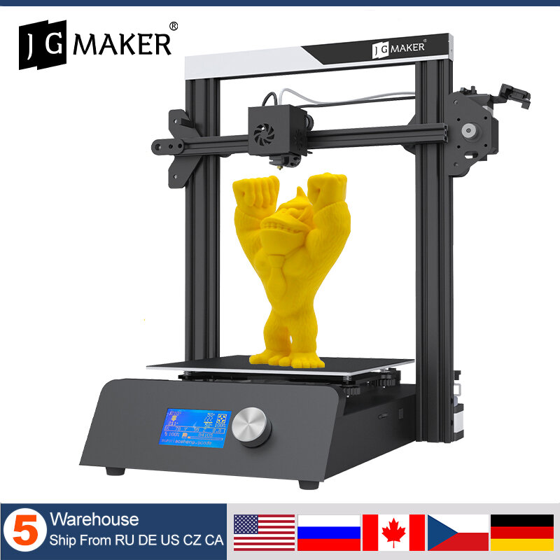3D принтер JGMAKER Magic с алюминиевой рамой, набор «сделай сам», большой размер печати 220x220x250 мм, модель печати, быстрая доставка, склад в Россию и Е...
