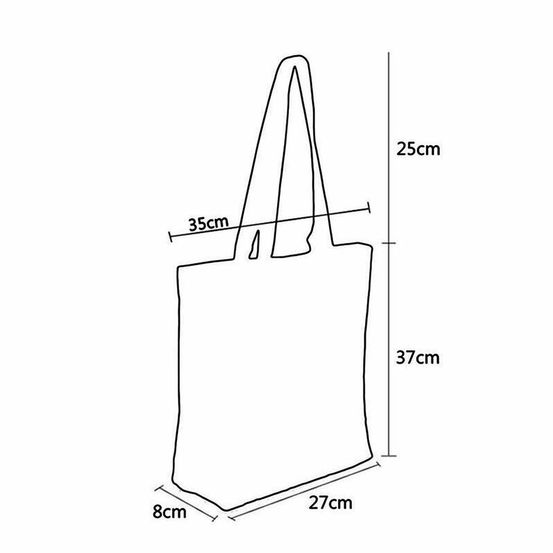 Cartoon Cute Animal Fashion Printed Handbags Daily Eco Friendly Foldable Shopping Bag High Capacity Portable Women Shoulder Bag