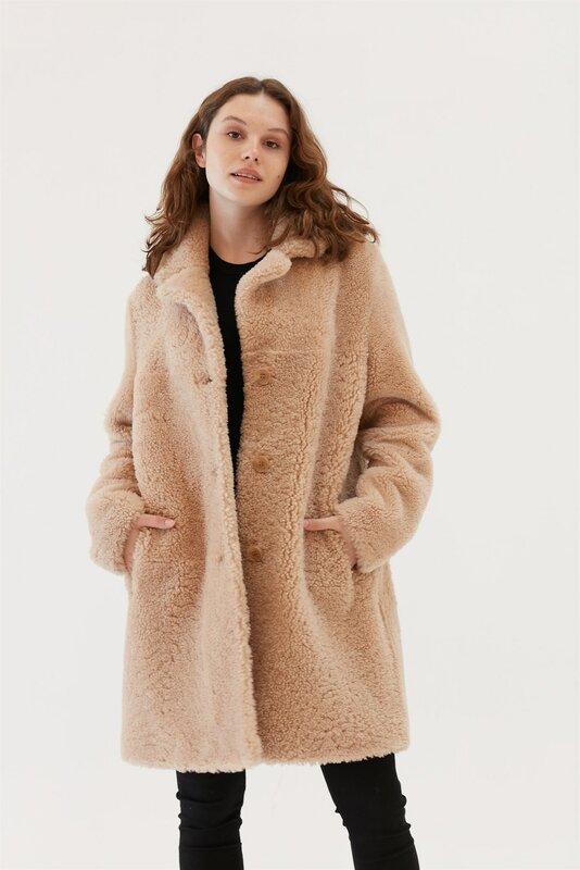 Женские дубленки из натуральной овчины и меха, зимние теплые пальто, новый сезон, дизайнерская одежда, Классическая плюшевая кожа