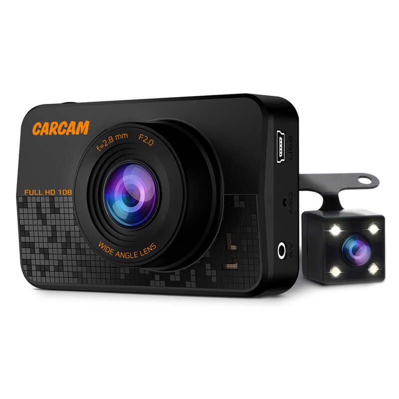 Car DVR Full HD Video Recorder CARCAM D1 with extra camera