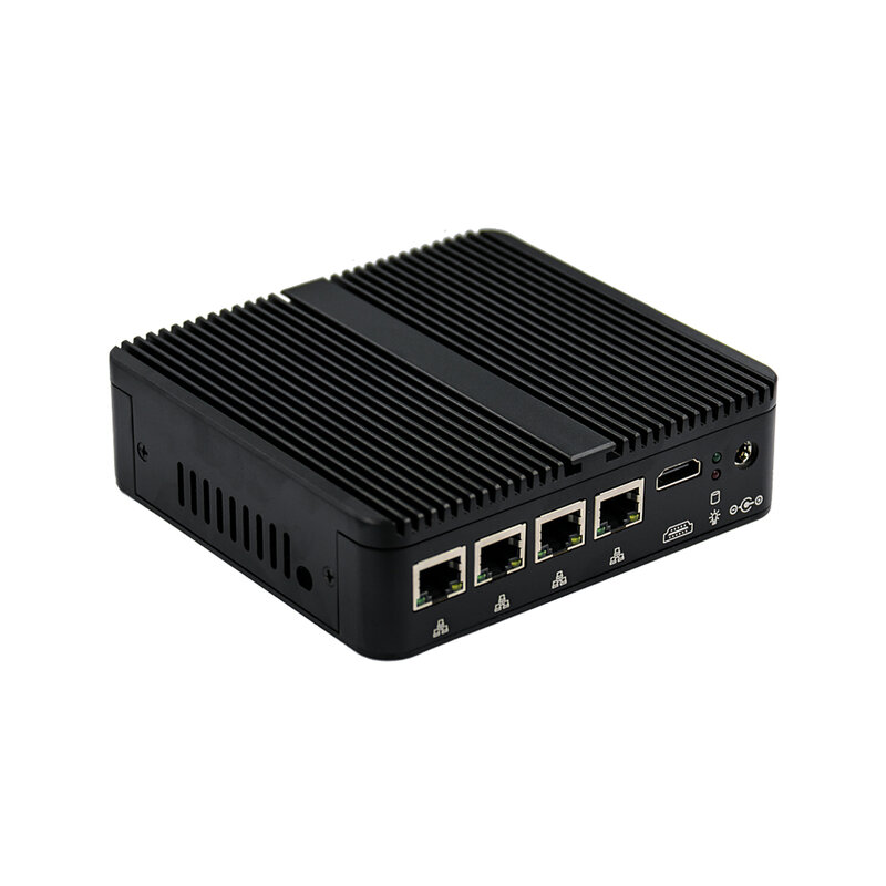Eglobal Fanless Pfsense Mini PC J4125 Quad Cores 4*Intel i210/i211 LANs HDMI COM Thin Industrial Computer as Firewall Router VPN