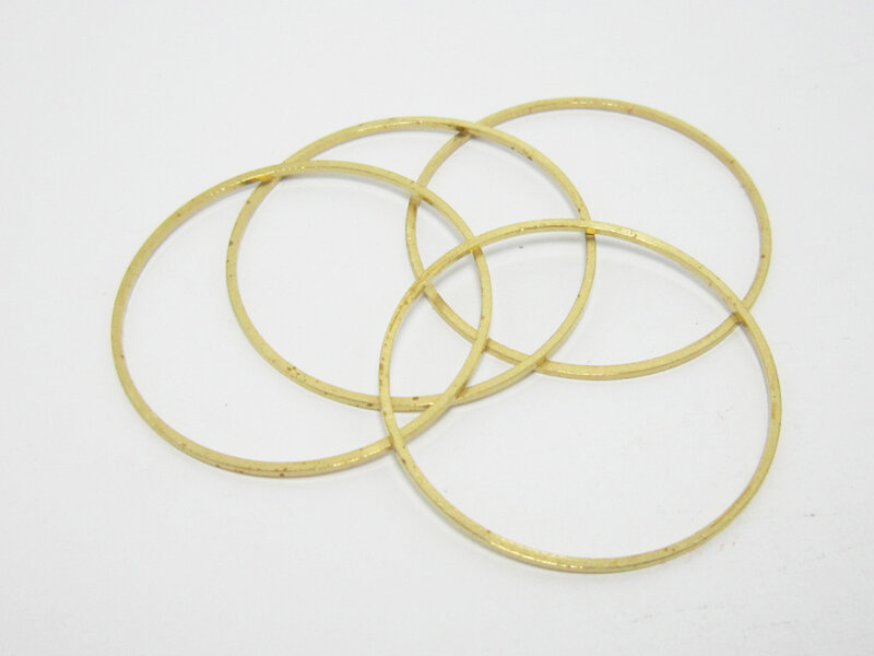50 قطعة دائرة مستديرة من النحاس الأصفر ، أقراط موصل ، 35x1 مللي متر ، النتائج نحاس دائري ، حُلي القرط ، صنع المجوهرات-R162