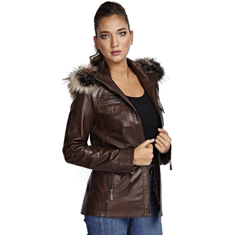Genuine Leather Women 'S Jacket Coat Sheep Lamb Sheepskin Autumn Winter 2022 Thin Large Size Vintage Biker Carmen Furry
